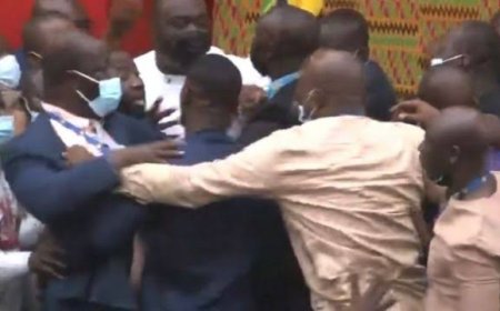 Four lawmakers suspended over fight in Ghana’s parliament