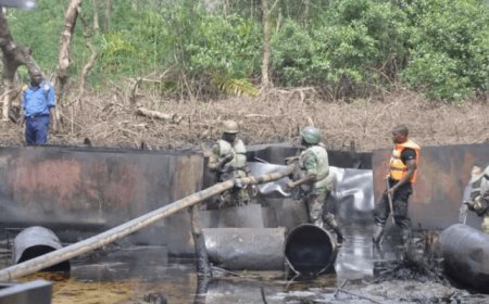 Nigerian Navy recovers 40,000 litres of stolen crude oil in major raid in Ondo