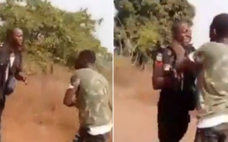 Nigerian soldier beats up police officer in Benue for threatening to shoot him