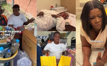 Teni unveils the Asherkine in her as she gifts a road side seller N1M, takes her to shopping and spa after winning N75M bet