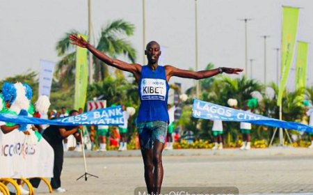 JUST IN: Kenyan athlete Edwin Kibet wins 2025 Access Bank Lagos city marathon