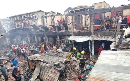Fire guts Ladipo market, destroys goods worth millions of Naira