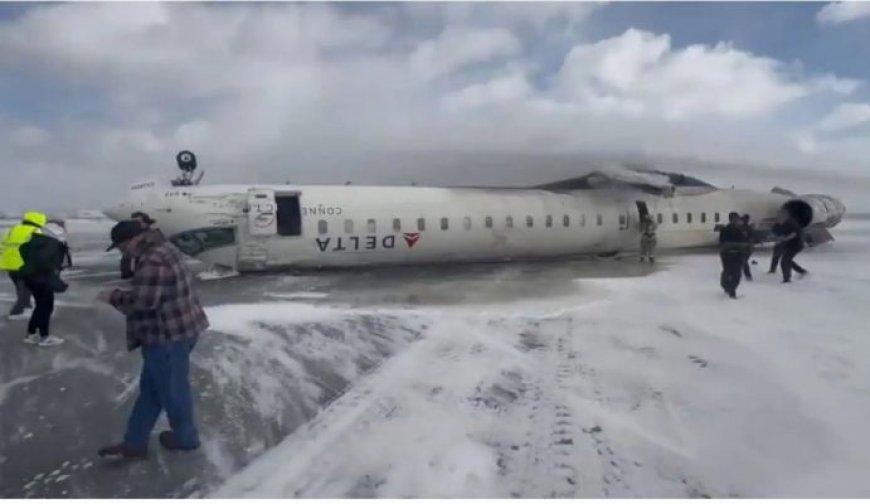 Delta Plane Crashes and Overturns While Landing at Toronto Airport