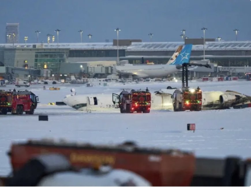 Delta passengers dangled from seats as plane flipped over