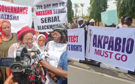 Natasha storms NASS as Pro-Akpabio, Akpoti-Uduaghan supporters clash