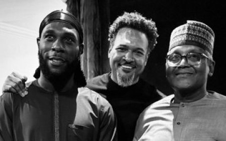 Dangote breaks fast with Burna Boy, Cecil Hammond