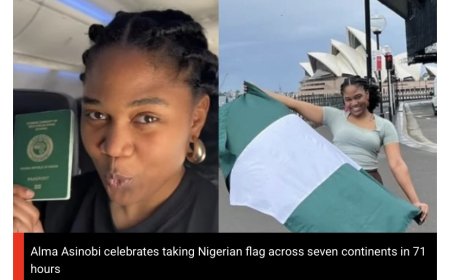 GWR: Alma Asinobi celebrates taking Nigerian flag across seven continents in 71 hour