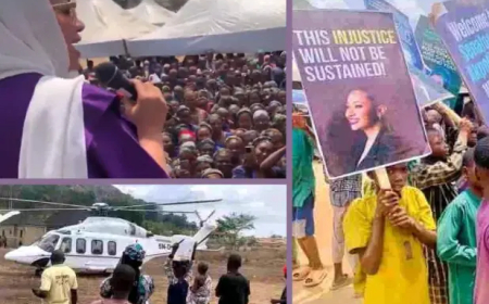 Senator Natasha defies Kogi Govt’s ban, arrives at homecoming rally in helicopter