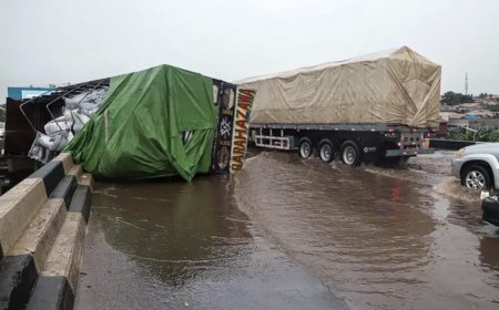 Panic as vehicle falls off Otedola Bridge, four injured