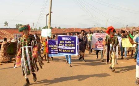 Masquerades lead protest against high electricity bill in Kwara