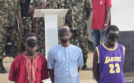 Navy hands over 3-man kidnap gang behind abduction of officer, others in Abuja to Police