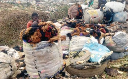 How Lagos scavengers resell wigs from dumpsites