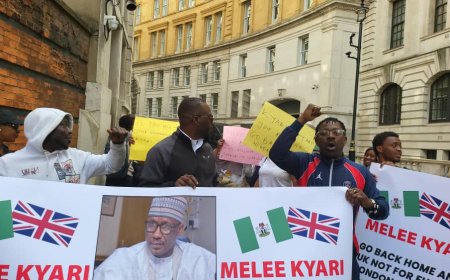 Nigerians in UK protest, demand deportation of Mele Kyari