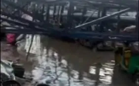 Scores injured as billboard kills tricycle passenger in Aba