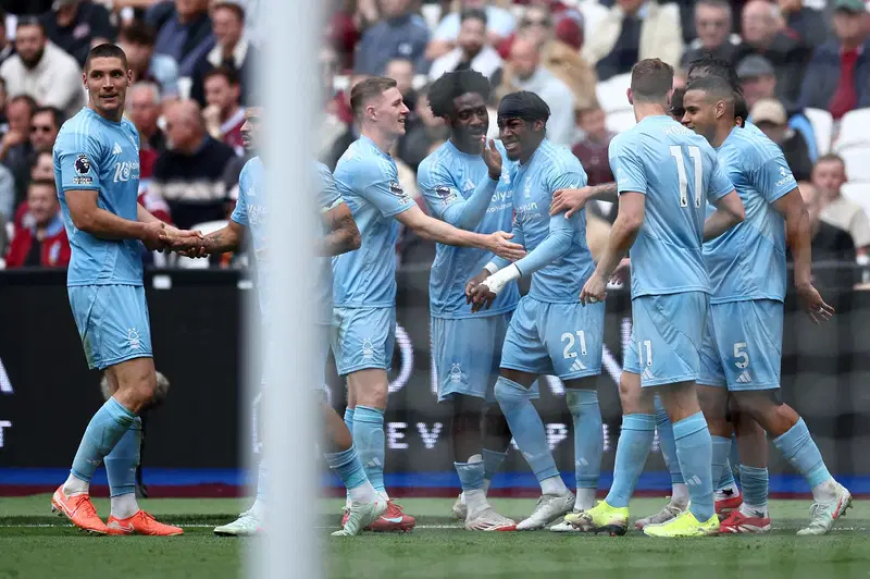 Nottingham Forest keep UCL dreams alive with 2-1 win at West Ham