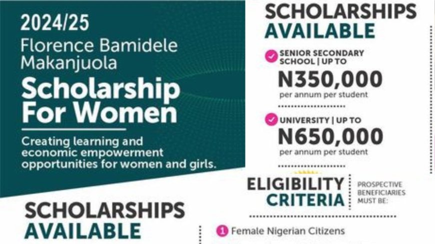 2025 Florence Bamidele Makanjuola Scholarship (FBM) For Nigerians