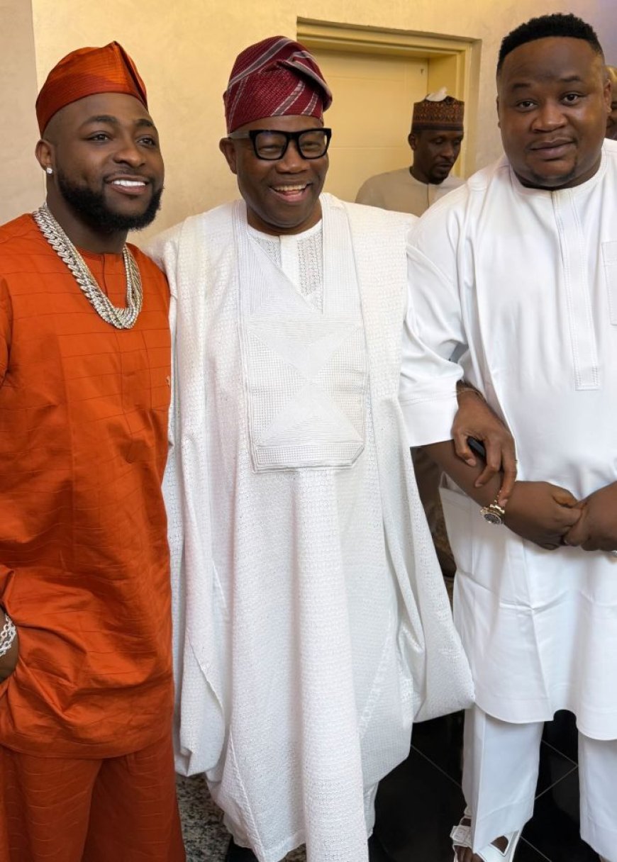 Davido, Cubana Chiefpriest visit Akpabio in Abuja