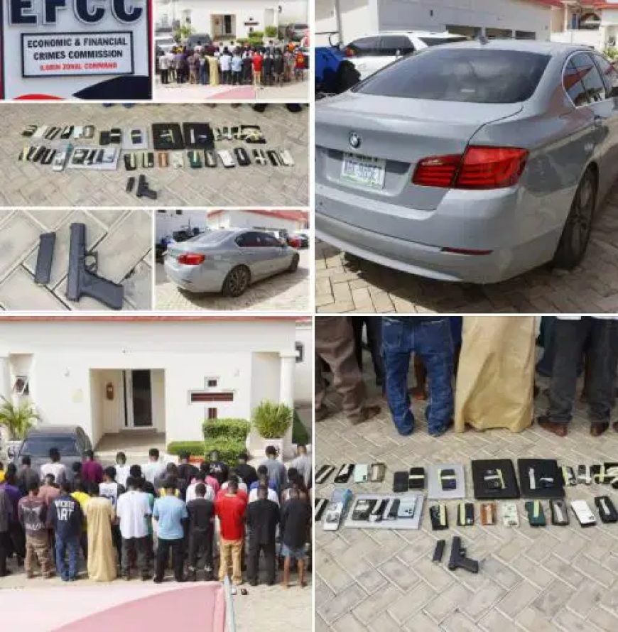 EFCC arrests 49 suspected internet fraudsters in Lokoja, recovers loaded pistol