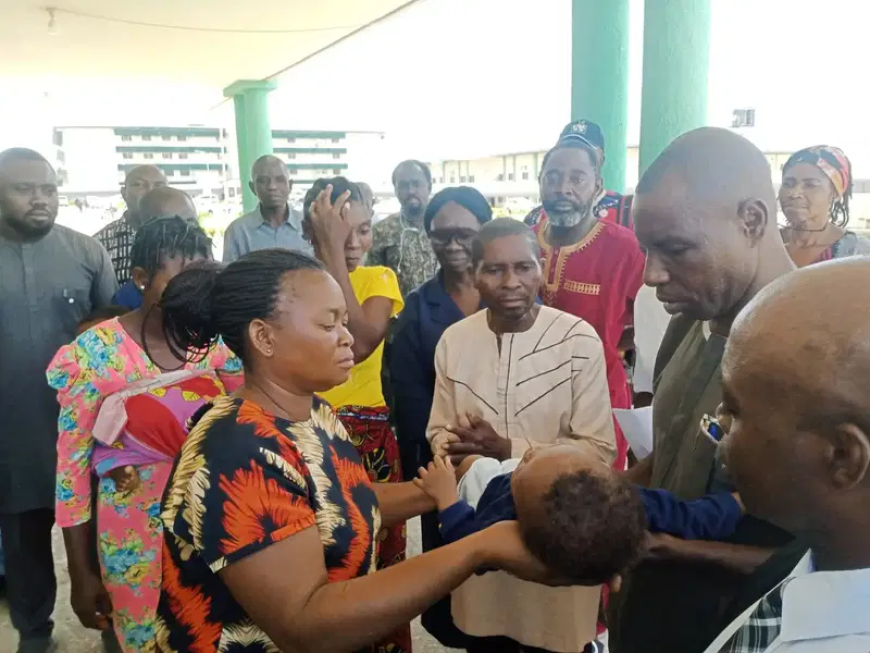 Benue horror: Man reunites with surviving 10-month-old son after losing entire family