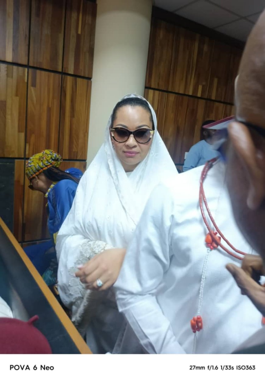 Defamation: Natasha arrives in court for arraignment