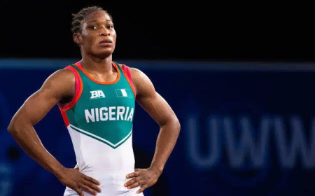 Nigerian wrestler Esther Kolawole clinches gold at Spanish Wrestling Grand Prix