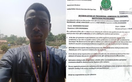 JAMB rectifies FUTA graduate’s status after fake admission claim