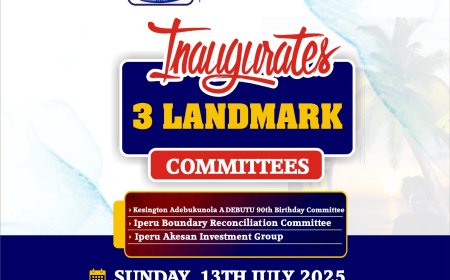 IPERU-AKESAN DEVELOPMENT ASSOCIATION TO INAUGURATE COMMITTEES FOR SIR KESINGTON ADEBUTU'S 90TH BIRTHDAY CELEBRATION,  INVESTMENT, AND BOUNDARY RECONCILIATION