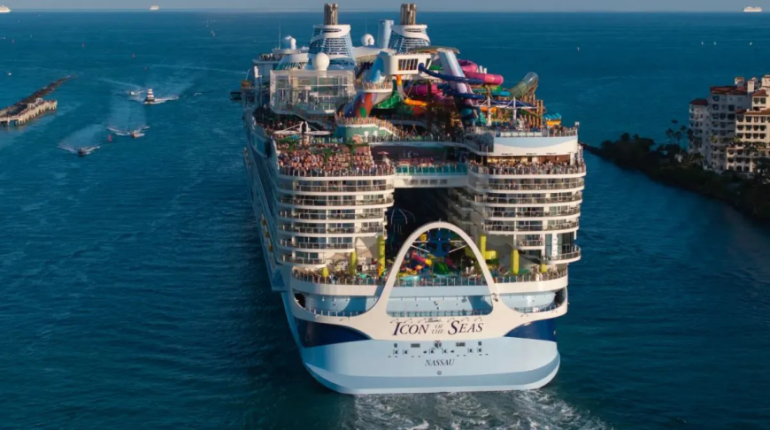 Passenger injured as glass shatters on Icon of the Seas slide