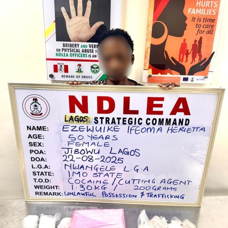 NDLEA arrests widow for trafficking cocaine with fake pregnancy