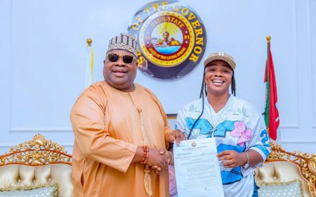 Adeleke fulfils promise, gives puff-puff seller appointment, scholarship