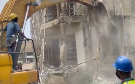 Lagos begins demolition of illegal buildings at trade fair complex