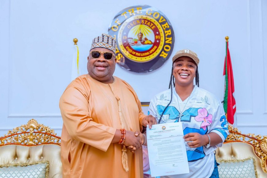 Adeleke fulfils promise, gives puff-puff seller appointment, scholarship