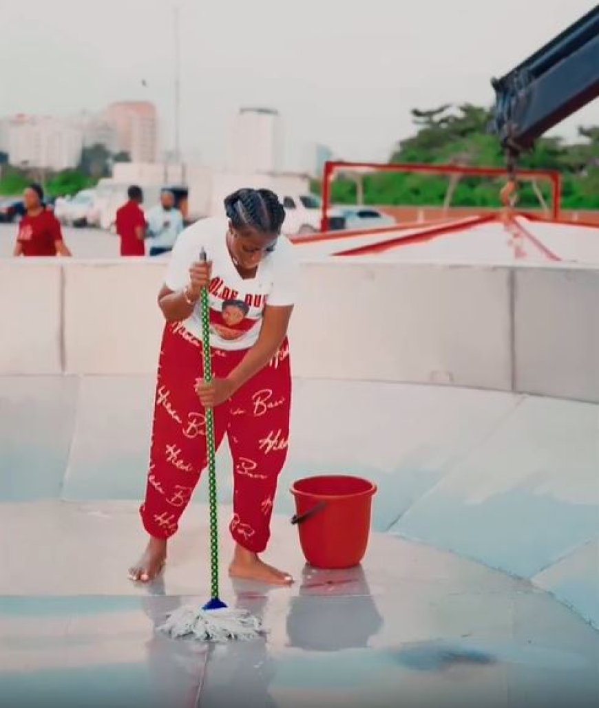 Hilda Baci washes giant pot ahead of record-breaking jollof rice attempt