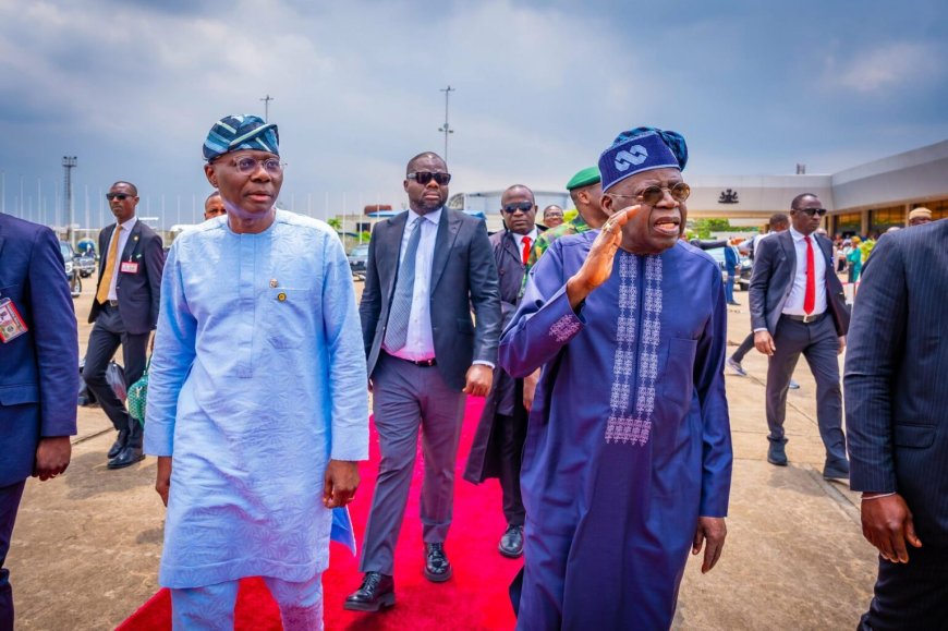 Tinubu arrives Lagos to meet private sector stakeholders, others