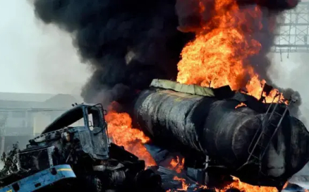 Petrol tanker explodes after skidding off Bida-Agaei road in Niger