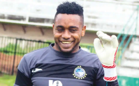 Super Eagles goalkeeper Ojo Olorunleke withdraws court case against wife