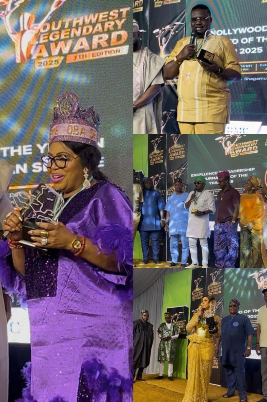 Glamour Meets Greatness: Ola Oresanya, Antar Laniyan, Ogun NUJ Secretary Light Up the Southwest Legendary Awards 