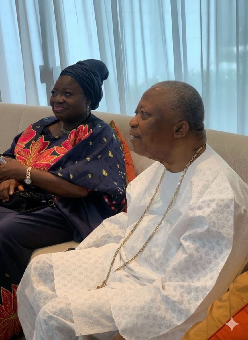 DR. OLUWATOYIN MADEIN FELICITATES SIR ADEBUTU ON HIS 90TH BIRTHDAY
