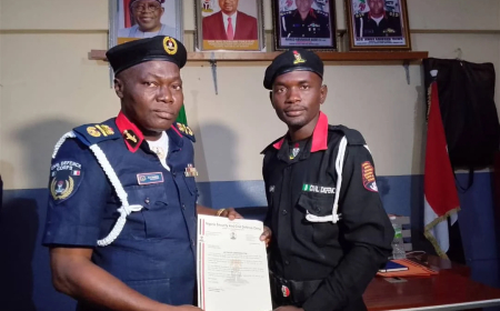 NSCDC honours volunteer who returned over N20m forgotten in tricycle