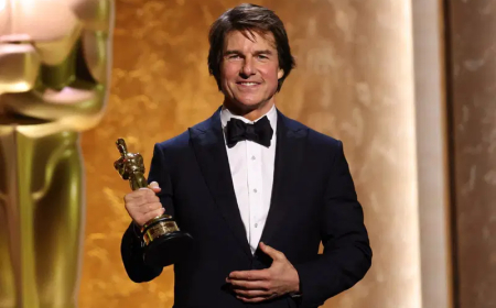 American actor Tom Cruise receives honorary Oscar for illustrious career