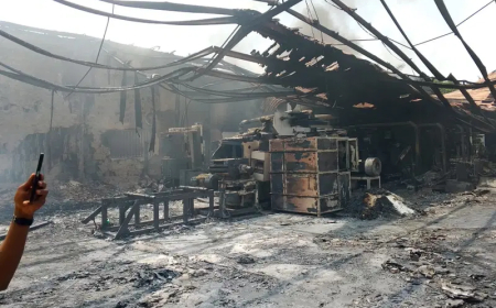 Billions of Naira lost as fire destroys factory in Nnewi