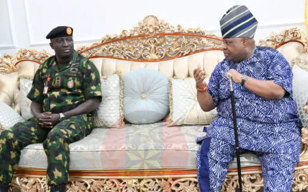 Adeleke commends FG over army training depot in Osun, welcomes COAS for passing-out parade