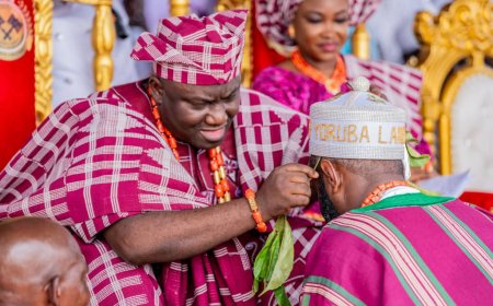 Akpabio, Edun, Ganduje present as Seyi Tinubu takes Oyo chieftaincy title