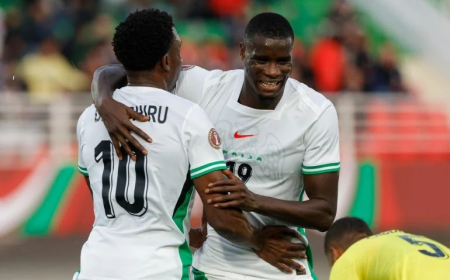 AFCON 2025: Nigeria lead Uganda 1–0 at half-time