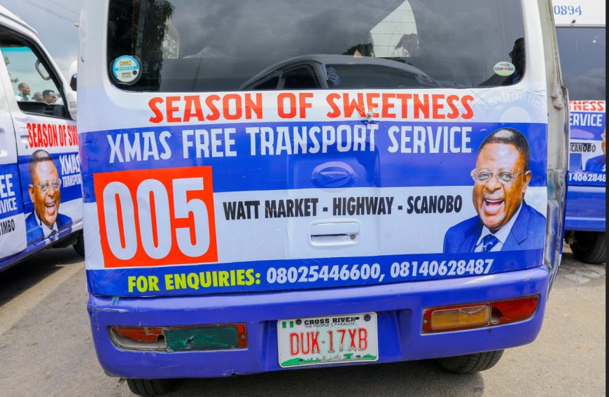 Cross River gov unveils free bus service for Christmas