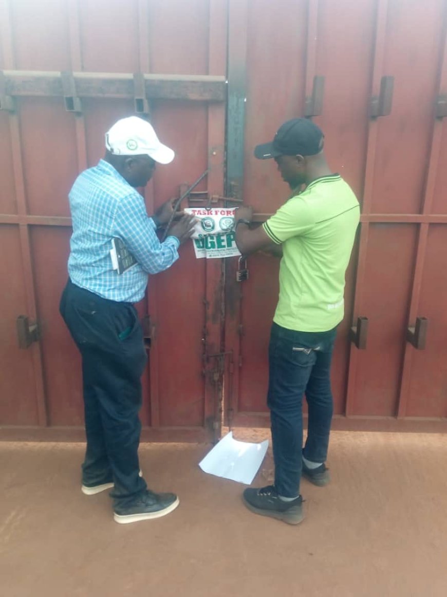 OGEPA TASK FORCE SEALS TWO INDUSTRIES FOR ENVIRONMENTAL INFRACTONS