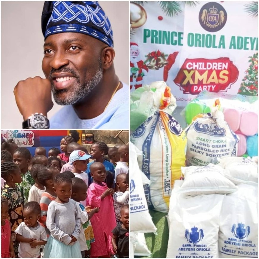 Again, Prince Olawale Adeyemi-Oriola Hosts Grand Christmas Party For Children In Ijebu-Ode