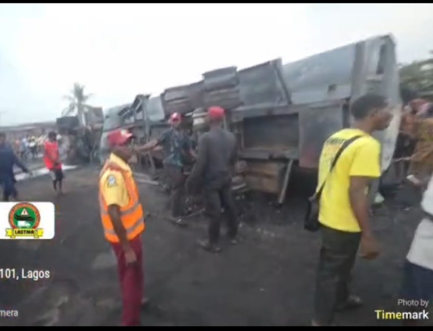 Two dead as tanker explodes on Lagos‑Badagry expressway