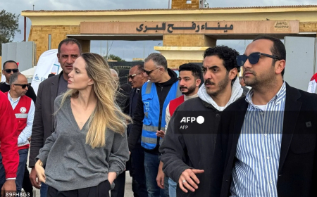 Angelina Jolie visits Egypt’s Rafah border, urges urgent Gaza aid