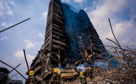 Sanwo-Olu orders demolition of fire-ravaged GNI building